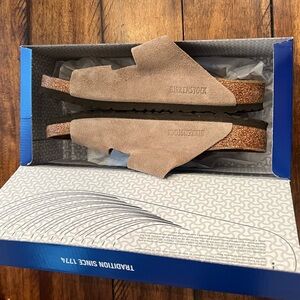 Birkenstock Arizona Light Tan Taupe Suede Double Strap Sandals EUR 39 8- 8 1/2